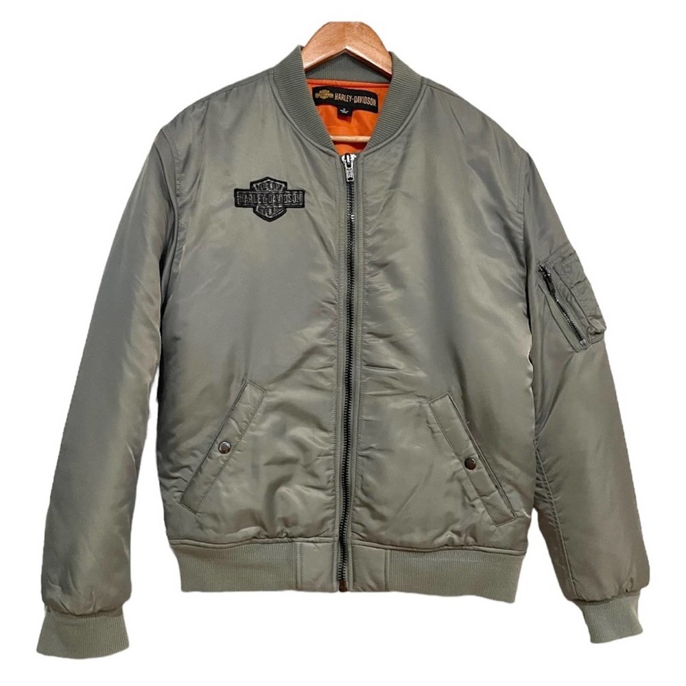 Harley Davidson Aviator Nylon  Bomber Jacket Size Medium